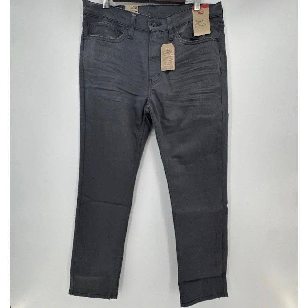 Levi's 511 Slim Fit Jeans Men 34x30 Charcoal Gray Denim Stretch Comfort Mid Rise
